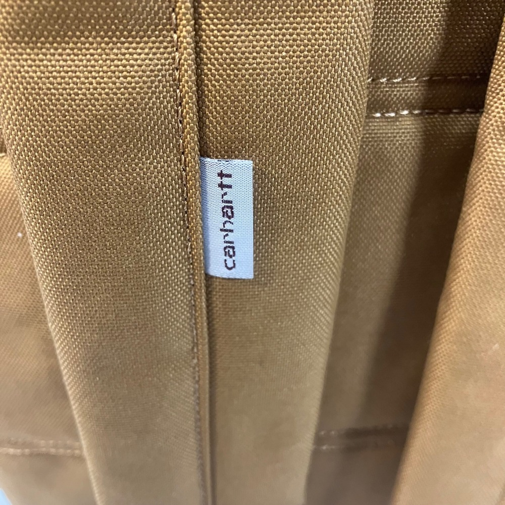 Carhartt Brown Canvas Backpack Stalwart Mechanical Embroidered Work Bag Utility - Picture 7 of 12